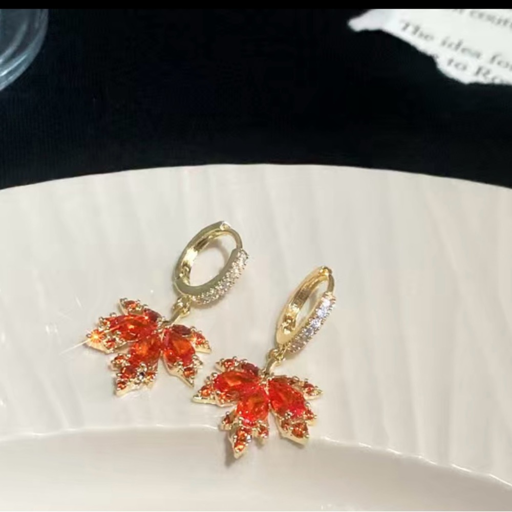 Fall leaf earrings